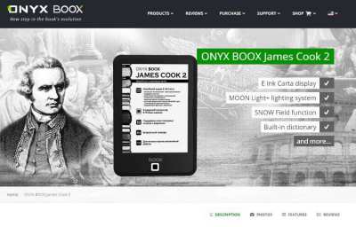 e-Book Reader ONYX BOOX James Cook 2 6