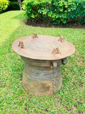 NEW PRICE - Beautiful Bronze Frog Rain Drum