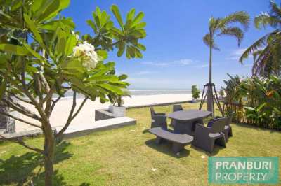 2 bed absolute beachfront modern house with pool