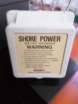 Marine Shore Power inlet by Marinco  (USA)  50A  125V 