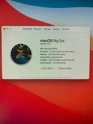 Mac Mini - Late 2014 - Latest OS BIG SUR 11.5.1 - Good as Music Server