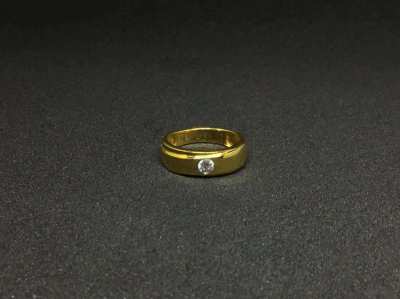 Gold Diamond Ring size 54, for sale or trade 