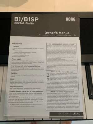 KORG Model B1 Electric Piano/Keyboard - as new and complete with stand
