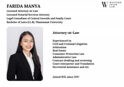 Farida Manya, English Speaking Lawyer in Pattaya, Thailand