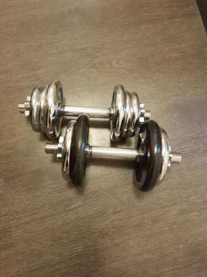 Set of Barbells with plates