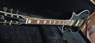 E.S.P.   Ltd Guitar 256  in unmarked black gold hardware. 