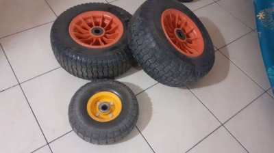 Go cart style tires and wheels, and S.S. axles, like new, 1/2 original