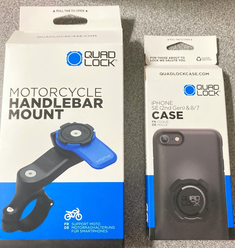 Quadlock Handlebar Mount & case for iPhone SE2/7/8
