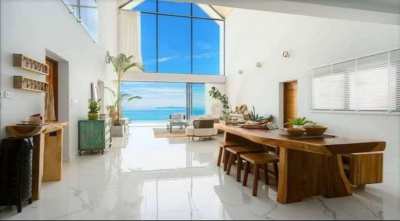 For sale sea and sunset view 3 bedroom villa in Bang Makham Koh Samui 