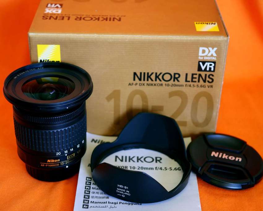 AF-P DX NIKKOR 10-20mm f/4.5-5.6G VR, 15-30mm eq. Nikon lens in Box