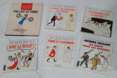 French cartoonist books (Jacques Faizant)