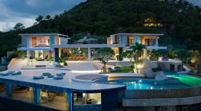 For sale amazing pool sea view villa in Chaweng Noi Koh Samui 