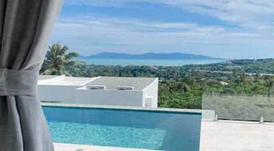 Brand new sea view pool villa for sale in Bophut Koh Samui 