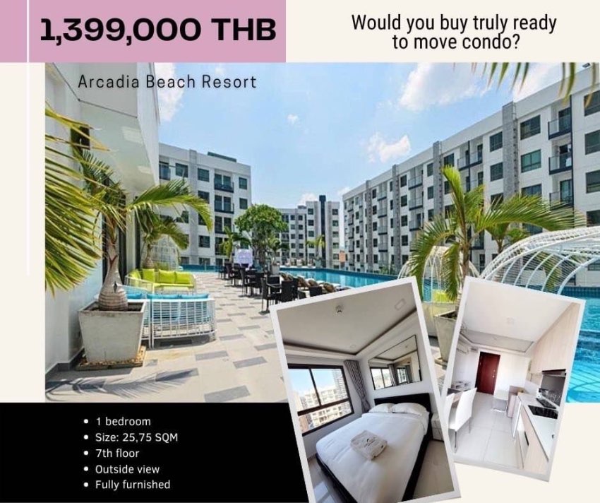1 bedroom @ Arcadia Beach Resort 