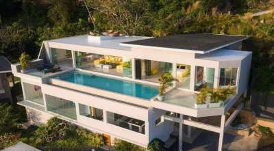 For sale new luxury sea view pool villa in Chaweng Noi Koh Samui 