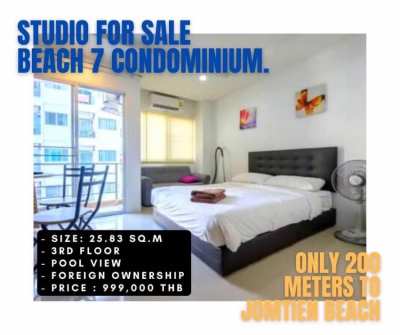 Studio For Sale @ Beach 7 Condominium. 