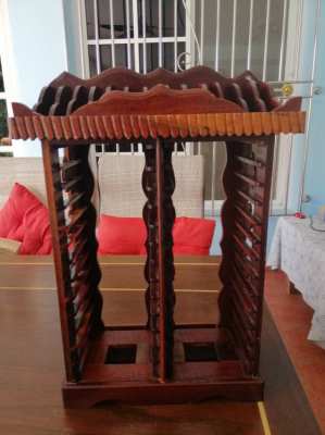 HOT SALE CD, DVD shelf made of wood (solid), very old 