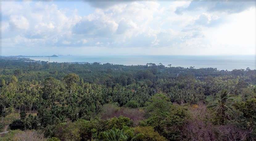 For sale ocean and sunset view land in Bang Makham Koh Samui