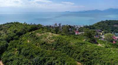 For sale sea view land close to the beach in Ban Tai Koh Samui