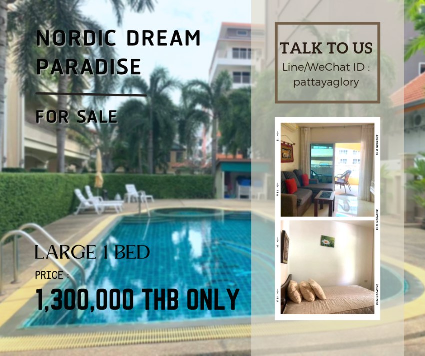 Wow 29K per SQM Only 1 Bed For Sale @ Pratamnak Soi 4