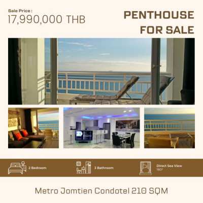 Metro Jomtien Condotel 210 SQM  Penthouse For Sale