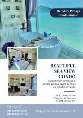 Beautiful Sea View Condo For Sale In Bangsaray. 