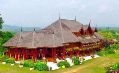 Amazing giant thai teak palace for sale in Chiangmai