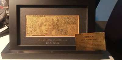 24ct Gold Note $100 Australian