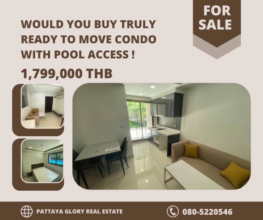 Would you buy truly ready to move condo with Pool Access !