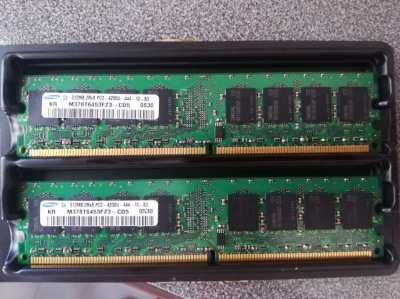PC RAM DDR2 2 pieces 512MB