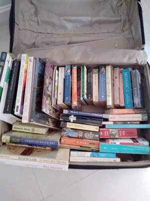 Used books and luggage for sale