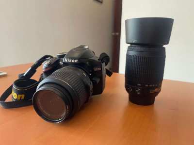 Nikon D3200 digital camera with lenses