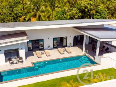 Amazing  New 3 bedrooms pool villa for sale, near Lamai