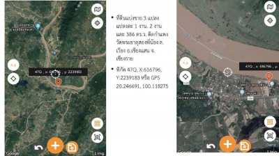 3 Plots land for sale in Mekong River side, Chiang saen, Chiang Rai