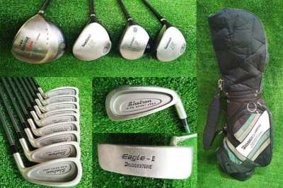 Bridgestone complete set of golf clubs in bag