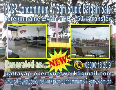 PKCP Condo Pattaya 47 Sqm Studio Sale