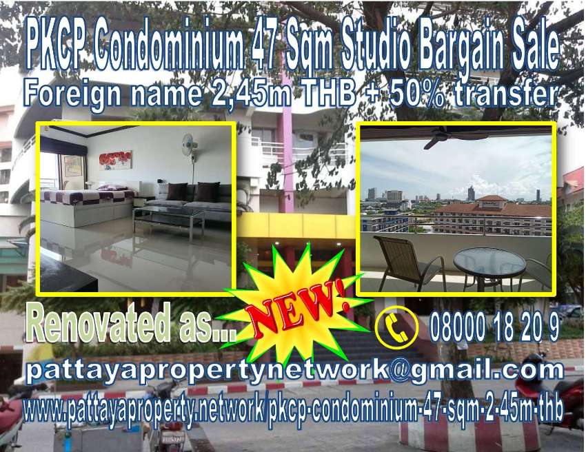 PKCP Condo Pattaya 47 Sqm Studio Sale
