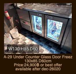 Under Counter Glass Door Freezer