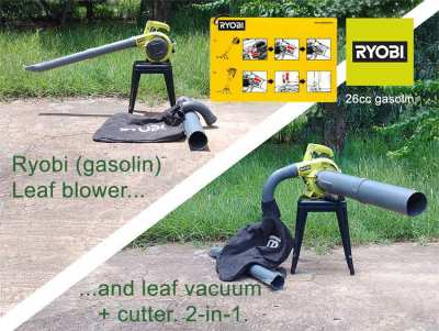 Ryobi leaf blower and VAC + cutter for your garden, 26cc gasoline