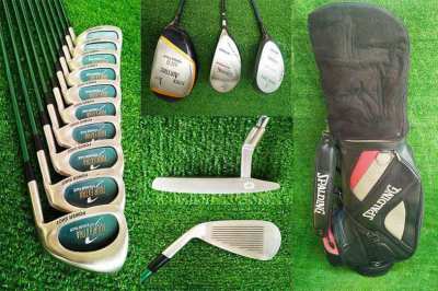 Spalding full set of golf clubs in bag