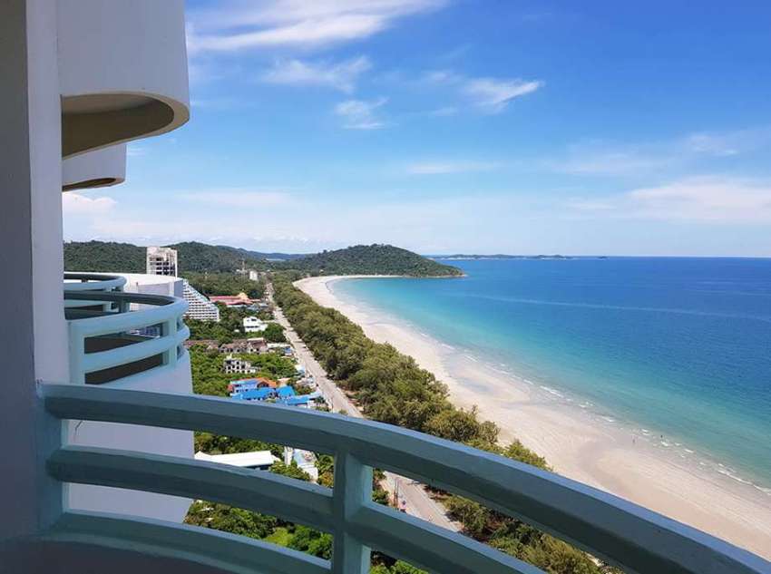 Amazing ocean views from the 27th floor of VIP Condochain, Rayong!