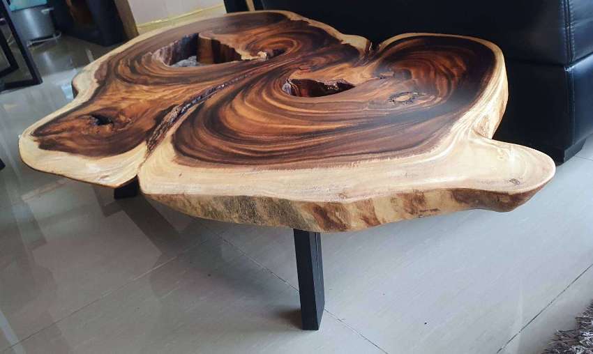 Unique Coffee table huge acacia slab 