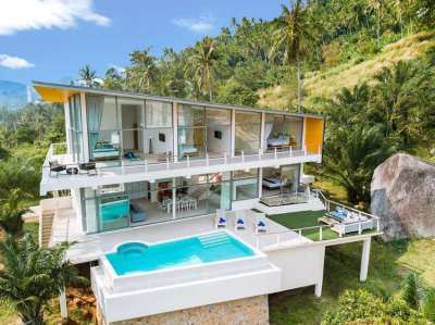 Sea view villa for sale at a reduced price in Lamai Koh Samui