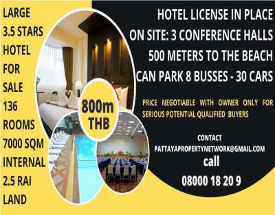 136 Rooms Hotel for sale Pattaya City 