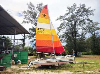 Sailing CAT Prindle 16 from USA with full rig and 3 sails.