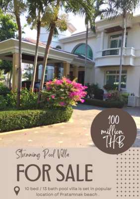 Stunning Pool Villa For Sale 100 M THB !  Huge plot of land 