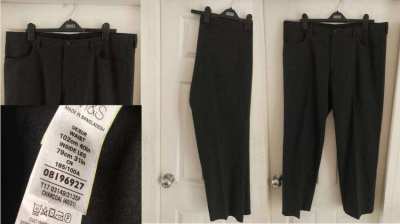 Marks & Spencer Dark Grey Trousers –Worn only Very Few Times – 40” by 