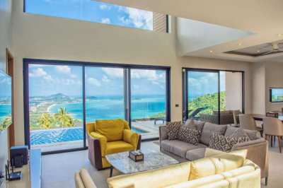3 bedroom sea view villa for sale in Chaweng Noi Koh Samui