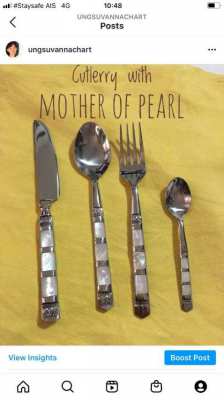 Cutlery with mother of pearl 390 Baht