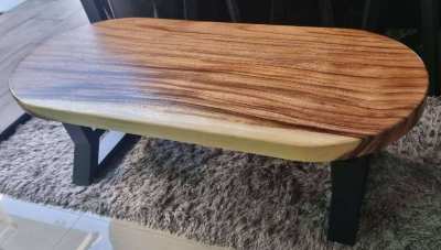 Solid acacia oval coffee table 1.2m
